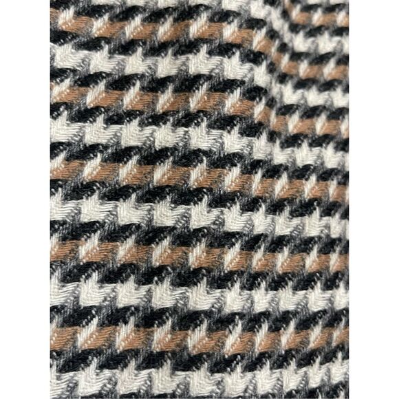 Talbots Women’s Tan Black Ivory ALine Lined Houndstooth Wool Skirt Petite 14 - Picture 2 of 13